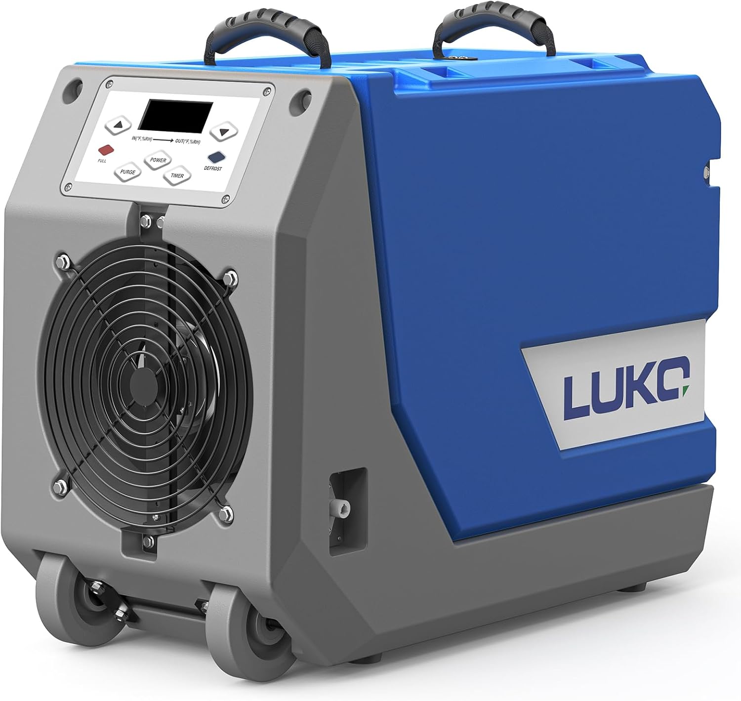 LUKO 180 Pint Commercial Dehumidifier with Pump & Drain, Rotational Molded Portable Industrial Dehumidifier for Basement and Spaces up to 7500 sq ft